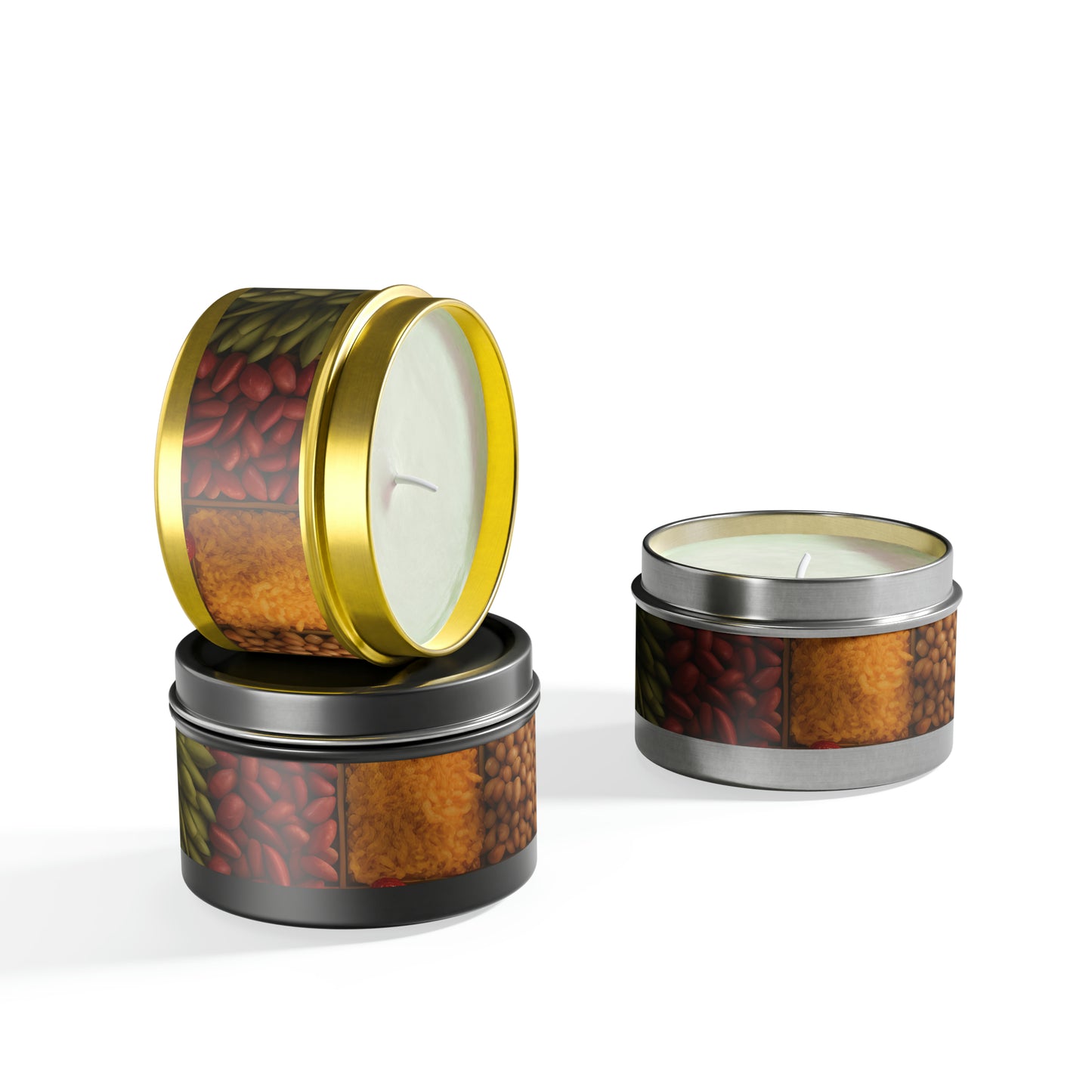 Silver Tin Candles - Fresh Coffee