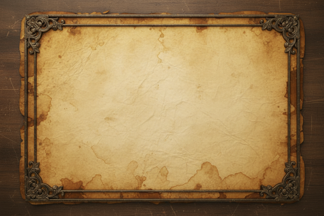 Old Paper with small frame around it, 